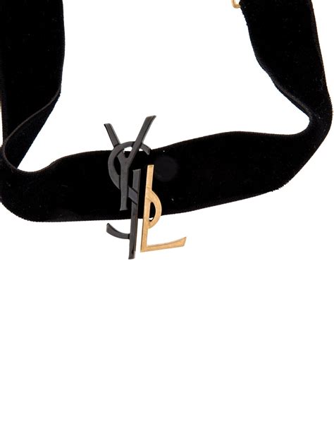 ysl monogram choker|ysl necklace.